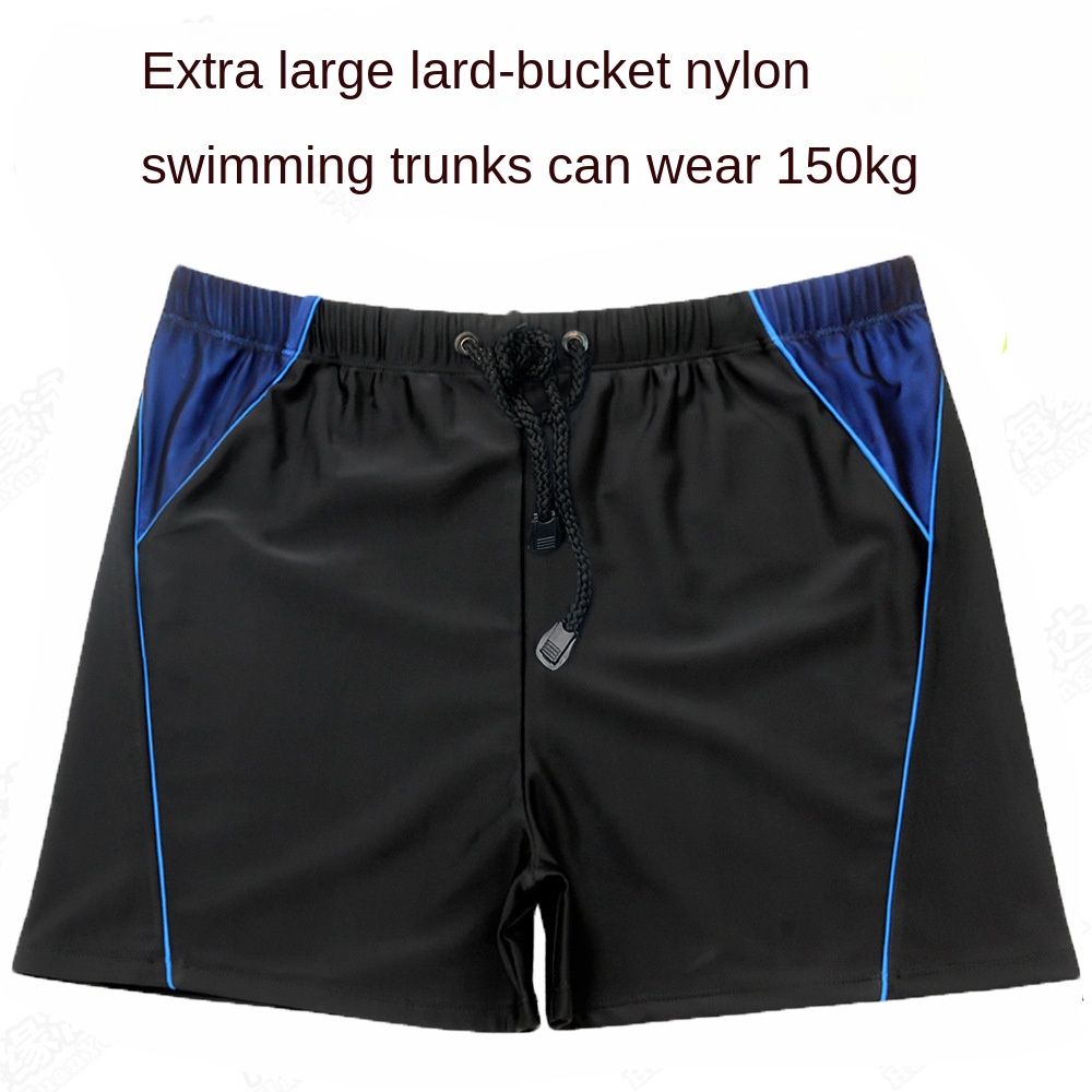 nylon solid kulay na swimming trunks mataas na waist flat anggulo