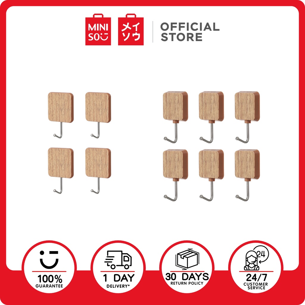 Miniso Imitation Wood Pattern Hook Shopee Philippines