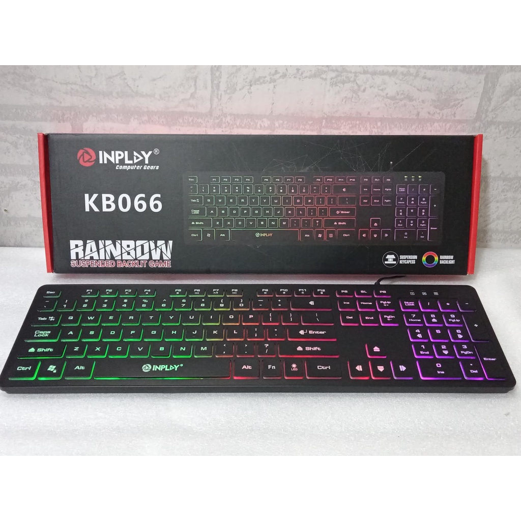 INPLAY KB066 RGB KEYBOARD WHITE AND BLACK Shopee Philippines