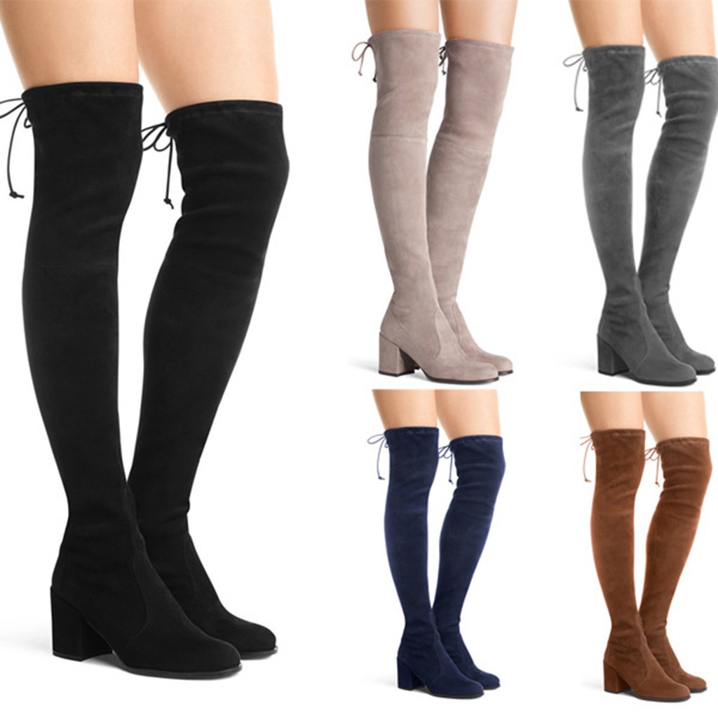 thigh boots without heel