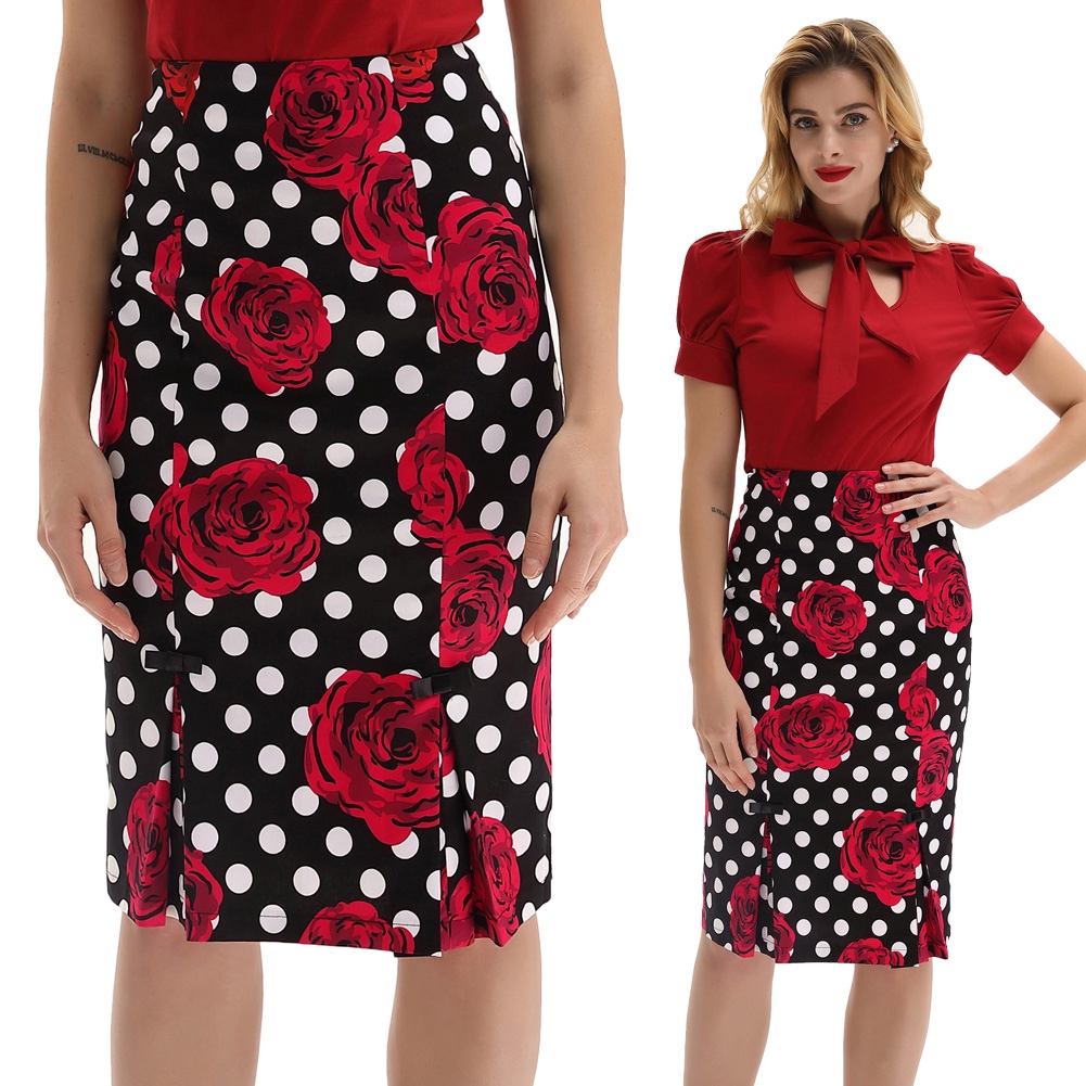 floral pencil skirt vs straight skirt