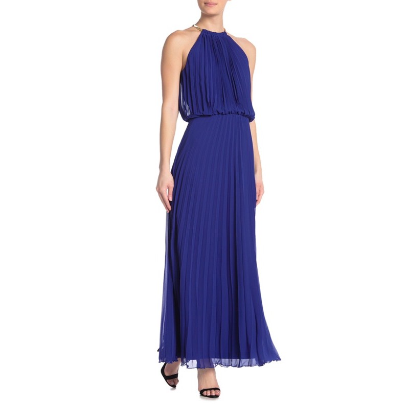 msk pleated maxi dress