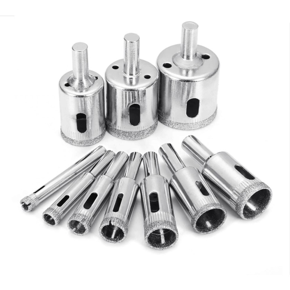 10Pcs 11mm 7/16" Diamond Drill Bits Tip Hole Saw Cutter Tools for Glass Stone 