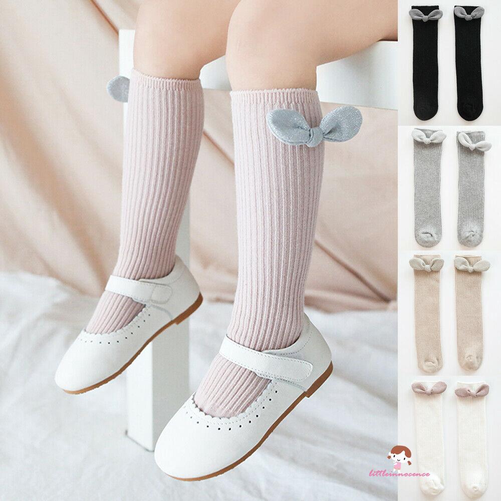 long baby socks with bows
