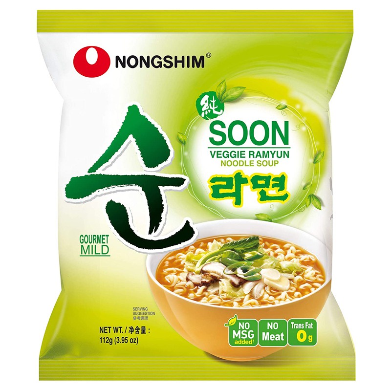 Nongshim Soon Veggie Ramyun Noodle Soup 112g Korean Instant Veggie Ramen 112g Shopee Philippines