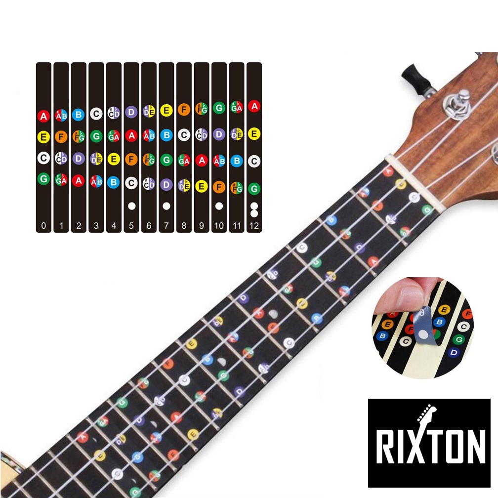 Rixton Ukulele Sticker Fingerboard Scale Sticker Fretboard Scale Sticker Fingerboard Note Label 5785