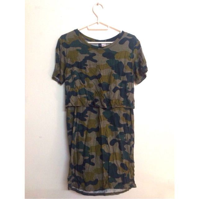 camouflage t shirt dress