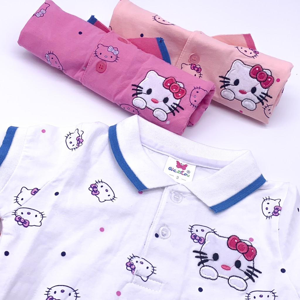Hello Kitty Kid's Polo Shirt for 0-8yrs | Shopee Philippines
