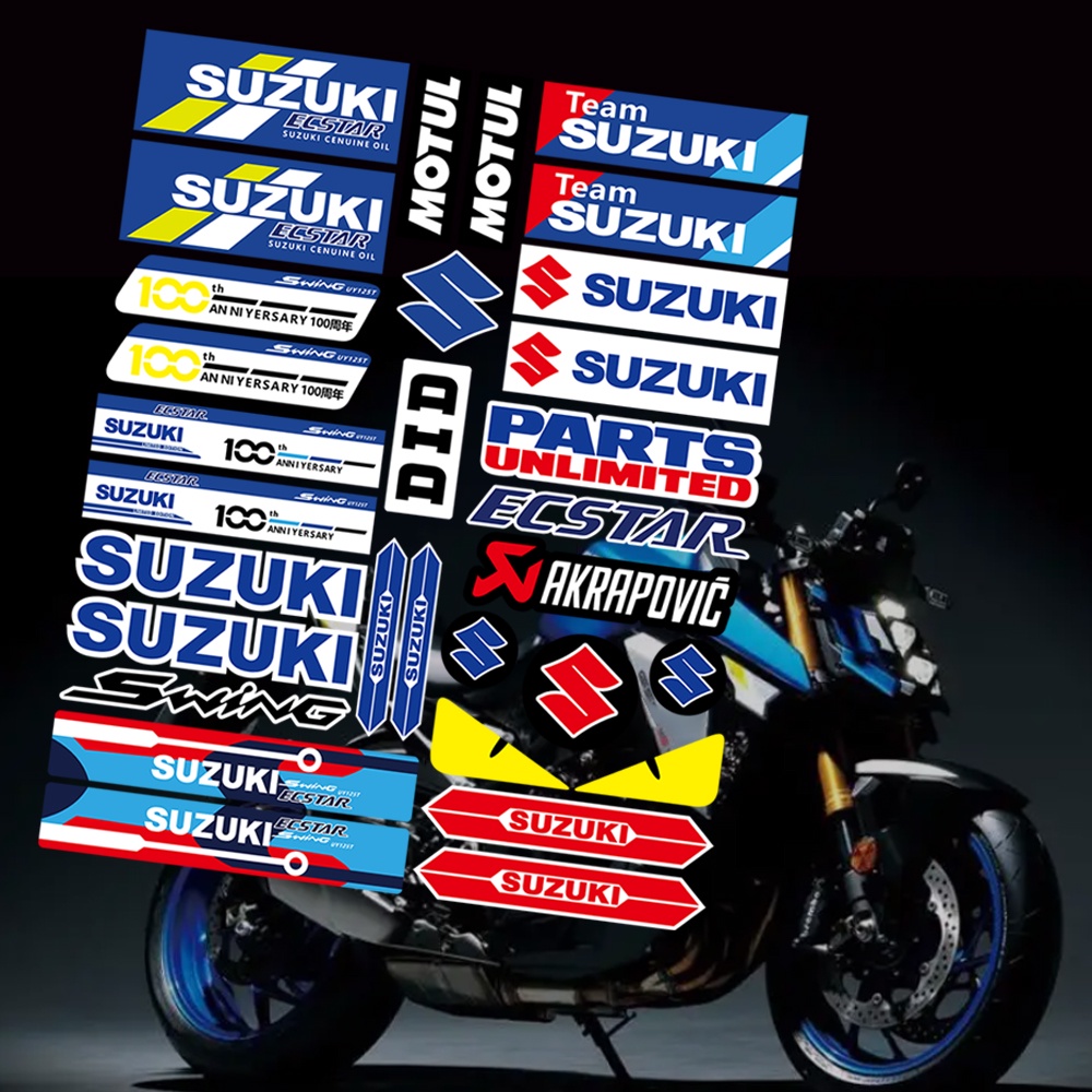 Suzuki Motorcycle Stickers Reflective Motorbike Trunk Body Decalfor