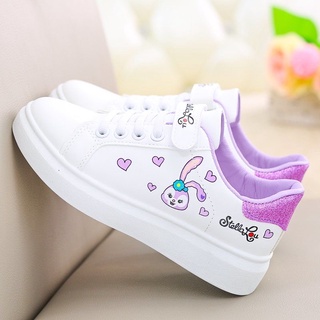 Korean fashion StellaLou white shoes for girls comfortable casual sneakers with box(size 26-37) #4