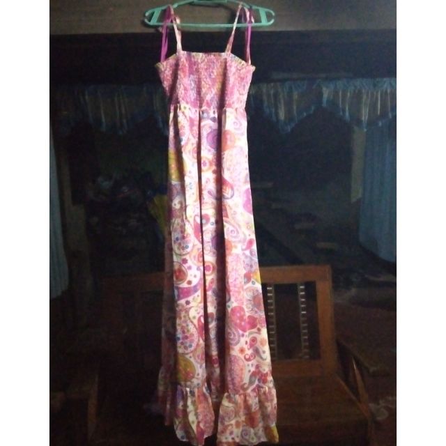 Pattern Long Dress (XS) Shopee Philippines