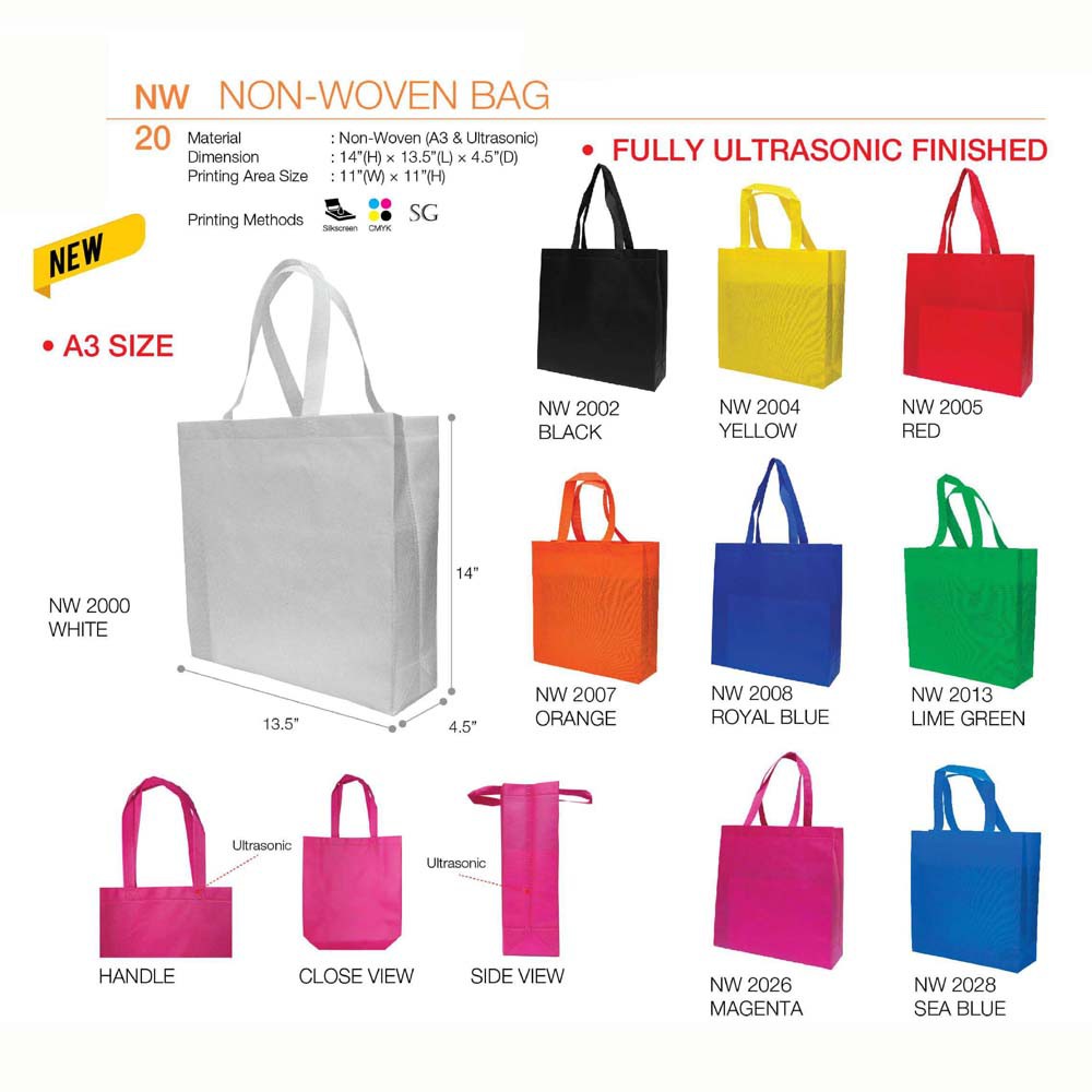 MYGIFT Non-Woven Bag NW20 (50pcs) | Shopee Philippines