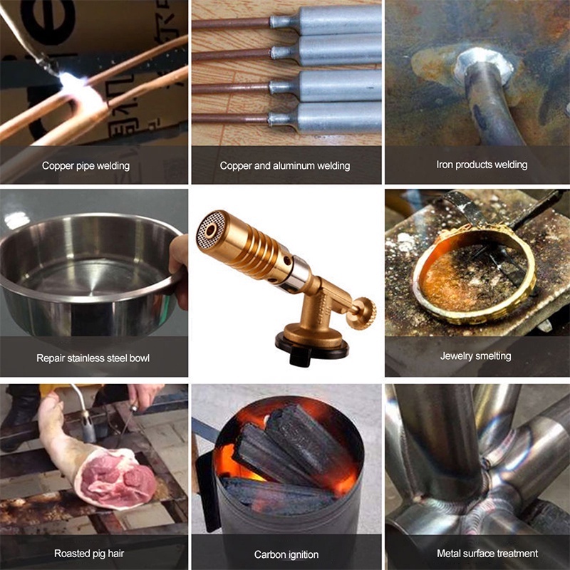 Welding Nozzle Heat Flame Gun Bronze Brazing Blow Torch Propane Gas