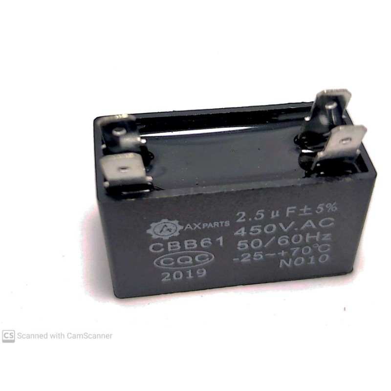 capacitor electric fan 2.5 uf 450 volts two terminal Shopee Philippines