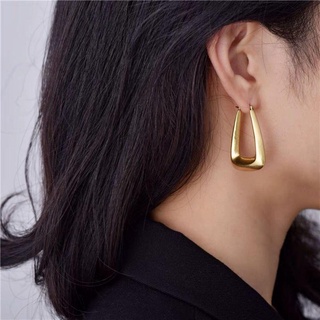 MALCOLM Popular Korean Style Earrings Ladies Geometric Hoop Earrings Women Stud Earrings Fashion Match Luxury Etrendy Ear Jewelry Exquisite Gift Ear Accessories Square Shaped/Multicolor #7