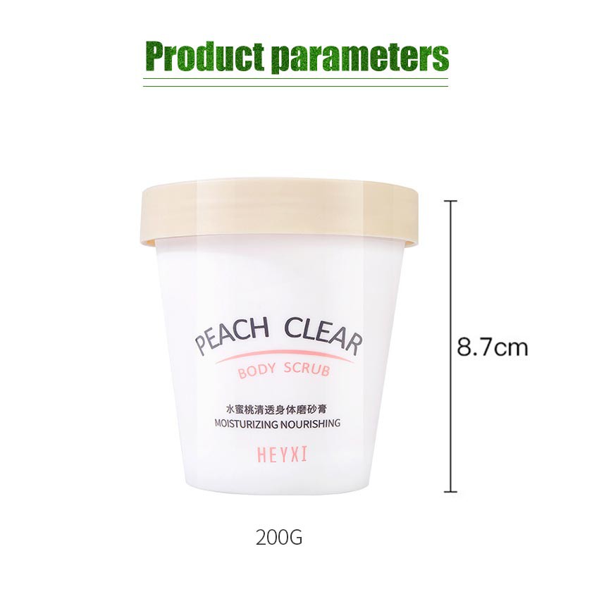 Sweet Peach Body Scrub Brighten Skin Gentle Exfoliating Scrub Deep Cleansing Cutin Soft Smooth Skin