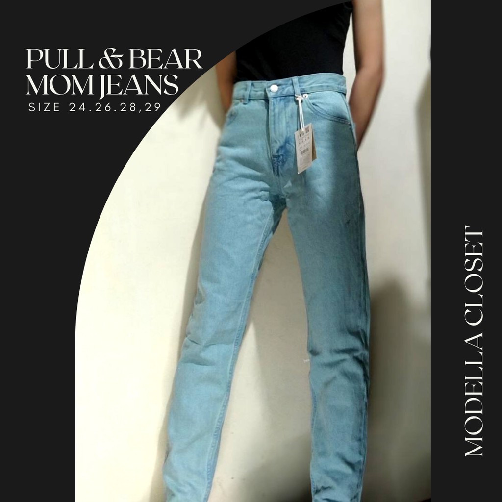 MODA DONNA Jeans Jeans mom fit Stampato EU: 38 Bianco/Multicolor 42 sconto 62% Pull&Bear Jeans mom fit 