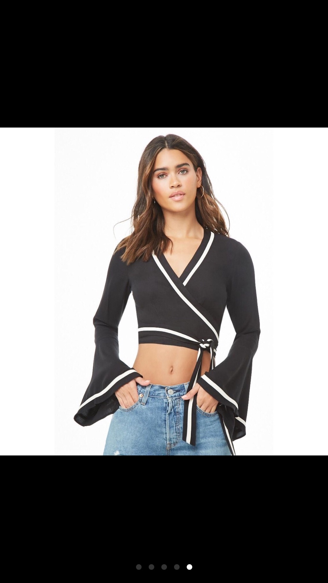 forever 21 wrap crop top