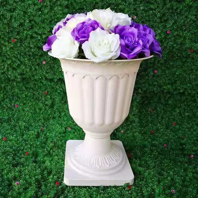 Plastic Roman Pot White Vase(2921) Shopee Philippines