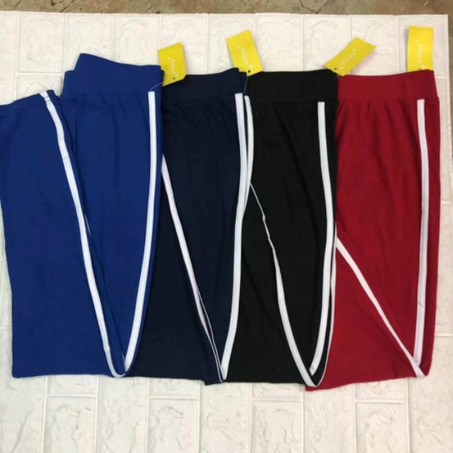 one side stripe pants