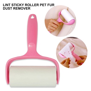 Ziyang Lint Brush Sticky Roller Dust Pet Hair Paper Adhesive Brush Clothes Lint Remover (Pink)