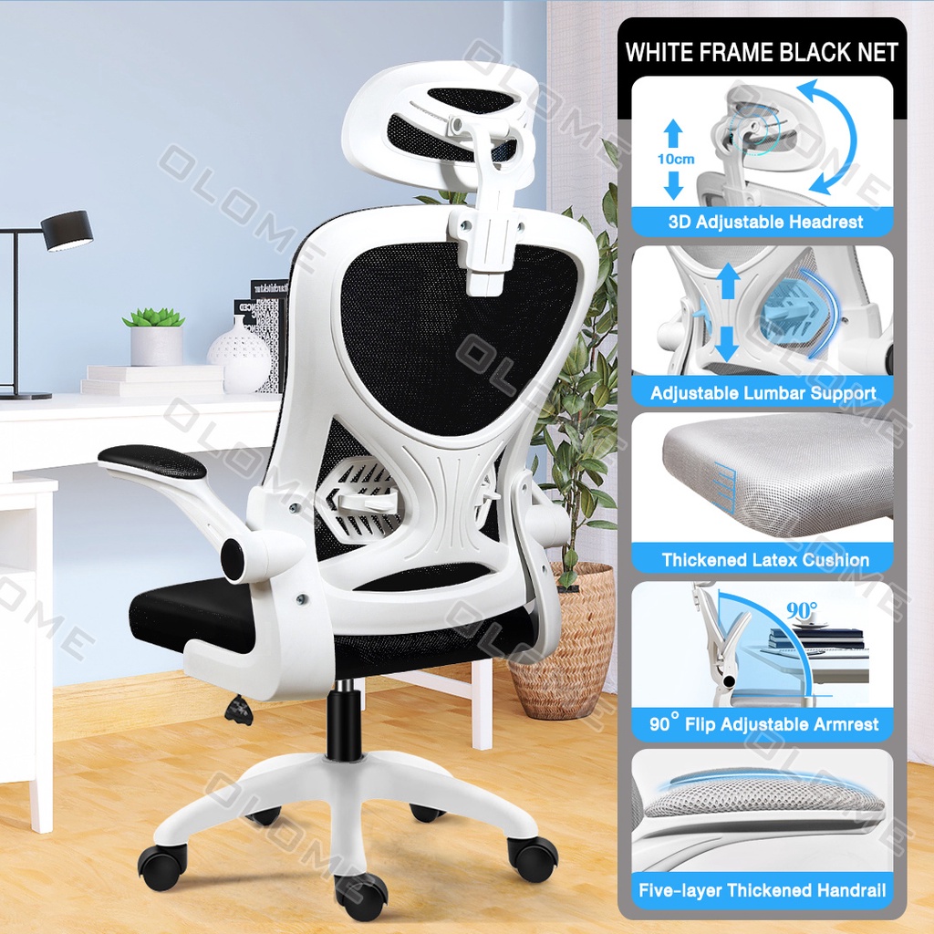 Adjustable armrest Office Chair with height adjustable headrest