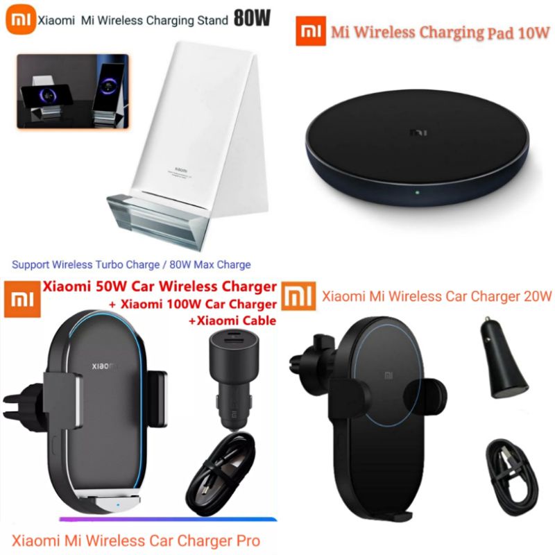 Xiaomi Mi Wireless Charging Pad / Stand Car Charger Pro 10W 20W 50W 55W 80W  | Shopee Philippines