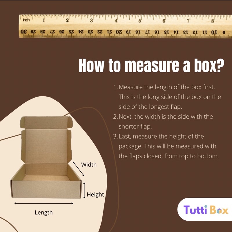 TUTTI BOX - T1/T2/Q6/B5/B9/K1 Kraft Corrugated Mailer Box Carton Packaging (Brown/White)