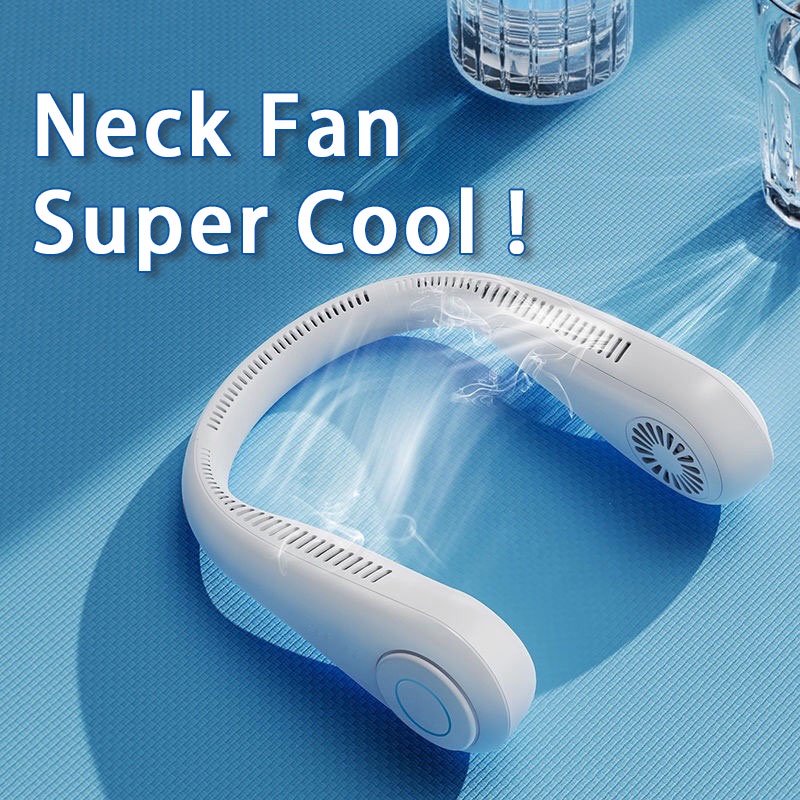 Neck Fan Portable Bladeless USB Rechargeable Lazy Neck Hanging Style ...