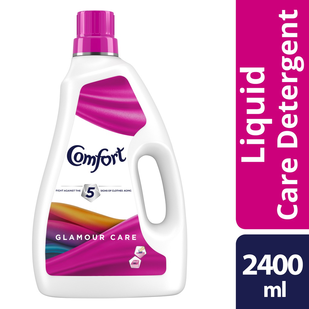 Comfort Pink Liquid Detergent Glamour Care 2.4L Bottle Shopee Philippines