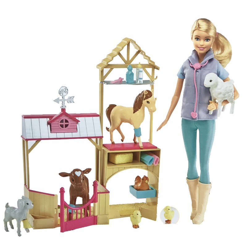 barbie farm vet set