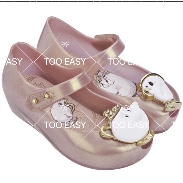 【Philippine cod】 Melissa Beauty and the Beast Girl's Jelly shoes princess shoes  OEM(1-4years Old