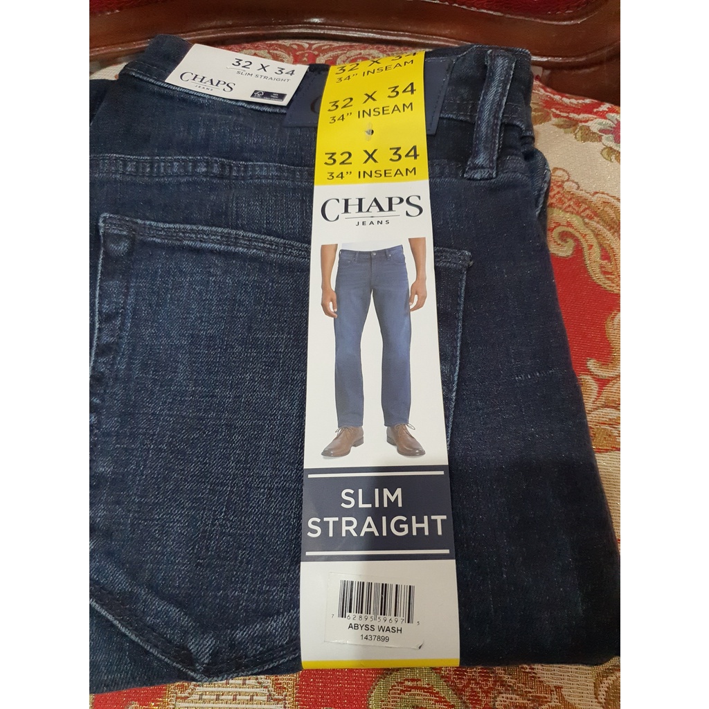 CHAPS Jeans Men's Slim Straight (DARK COLOR) Shopee Philippines