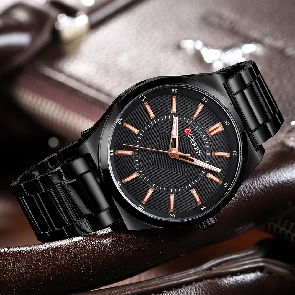 CURREN Men's Watches Fashion Simple Casual Business Sports Stainless Steel Quartz Waterproof 8407X