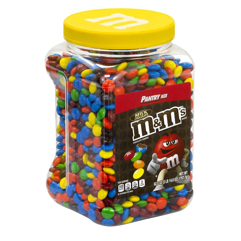  M&M's Milk Chocolate Candies 3lb 14oz Jar : Grocery & Gourmet  Food