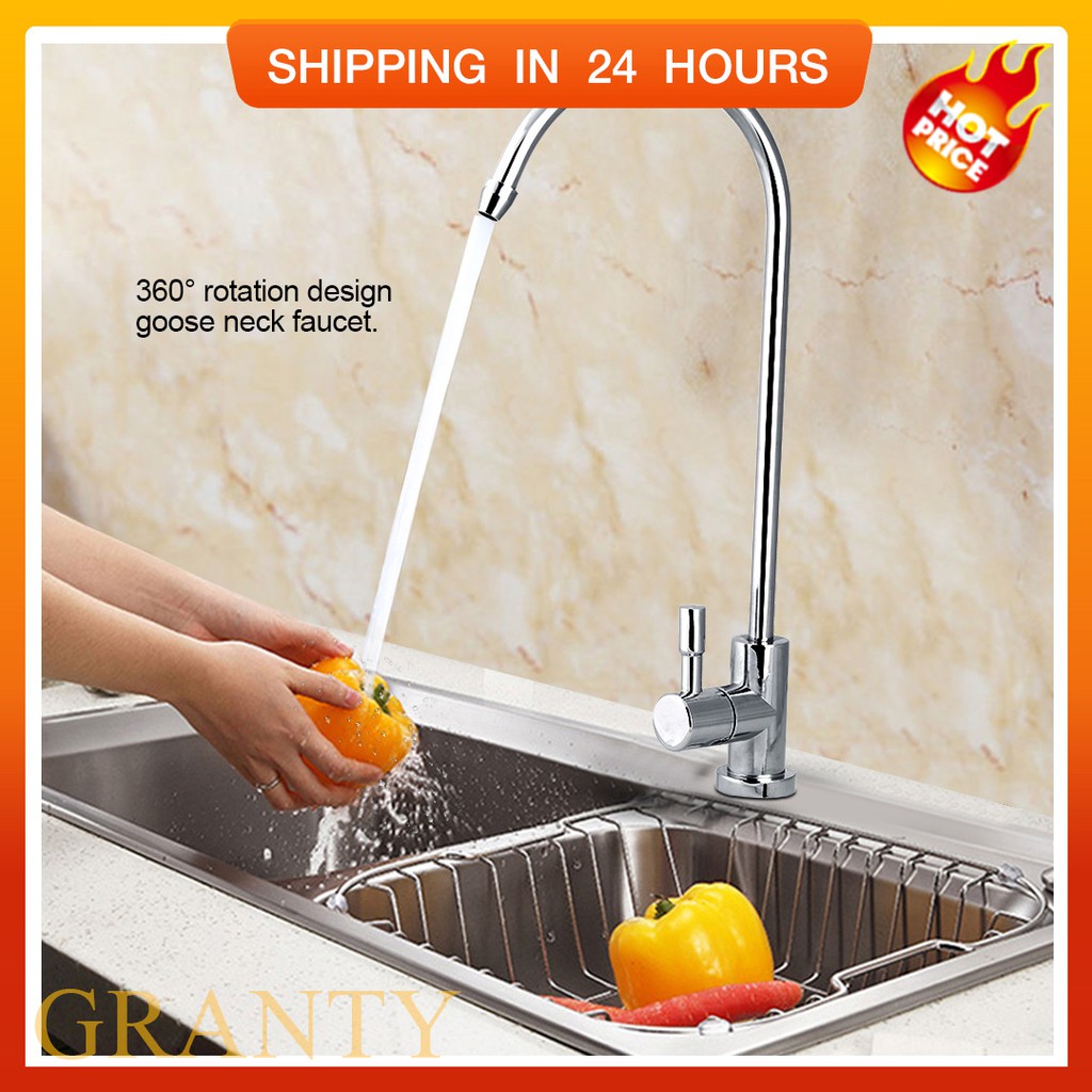 1 4 Stainless Steel Kitchen Sink Faucet Tap Chrome Faucet