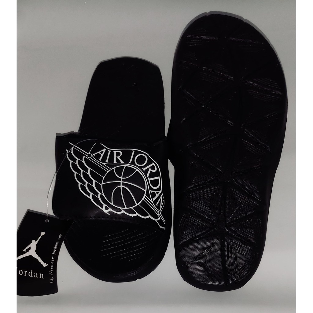 jordan slippers black and white