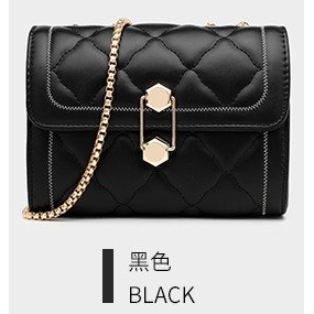 red chain bag