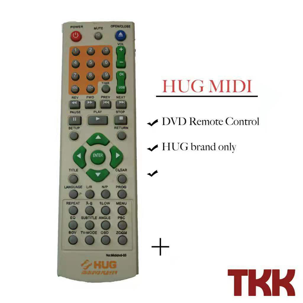 HUG MIDI DVD Player Remote Control Shopee Philippines