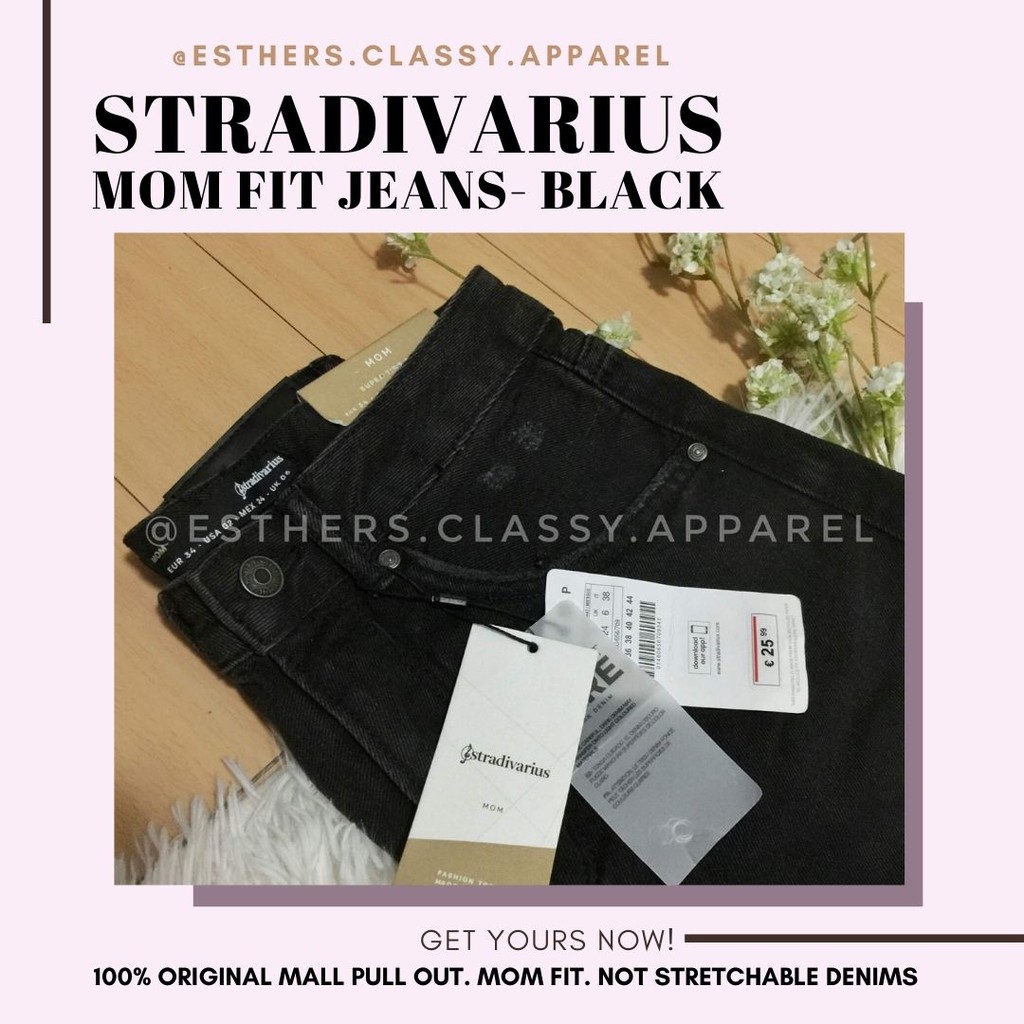 black mom jeans stradivarius