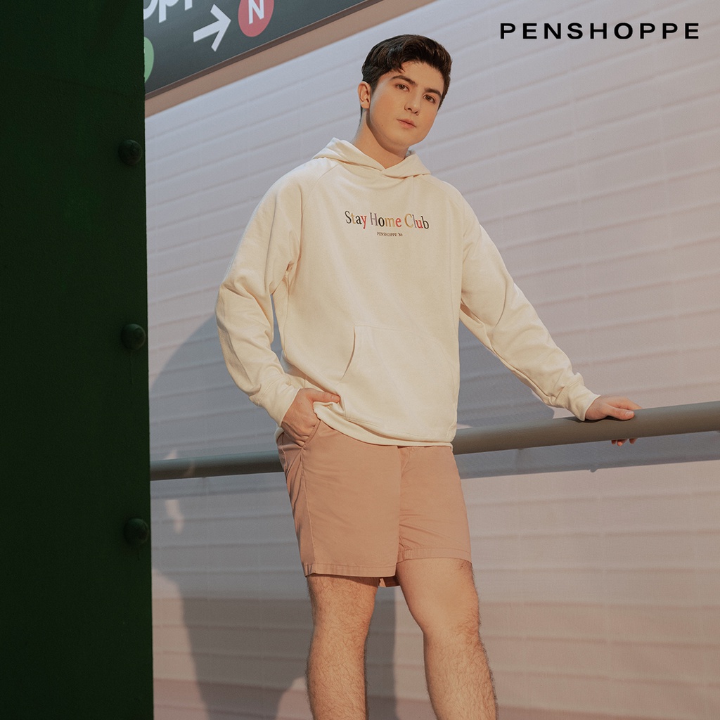 Stay Home Club Graphic Hoodie For Men (Off White) Shopee