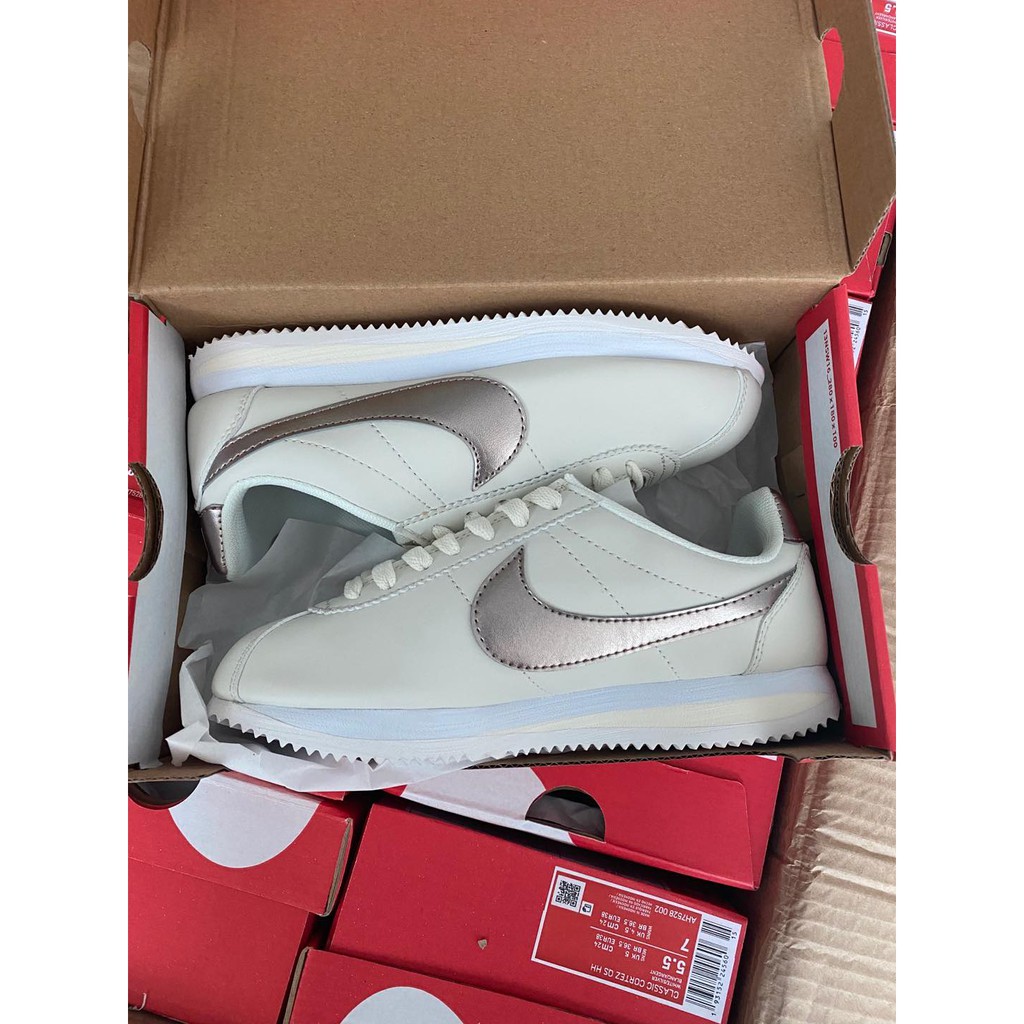 nike cortez cream rose gold