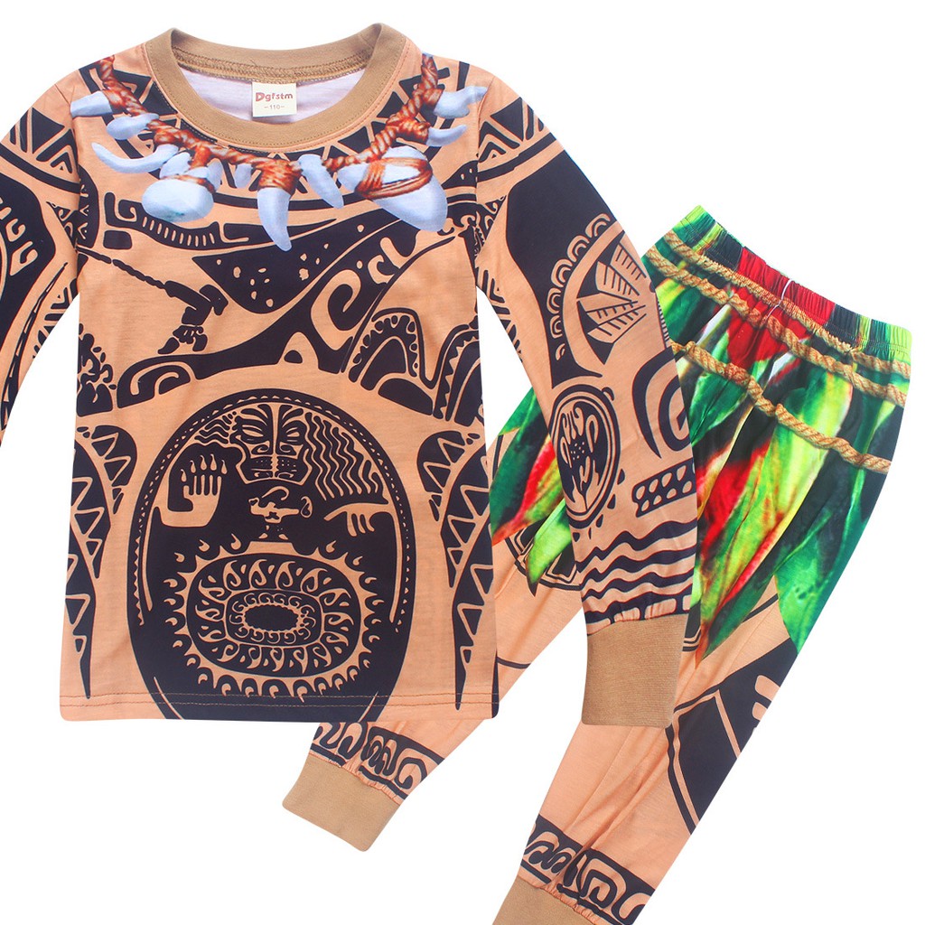 Toddler Child Moana Maui Costume Pajama Set Kids Baby Boy Summer T Shirt Pants Shopee Philippines