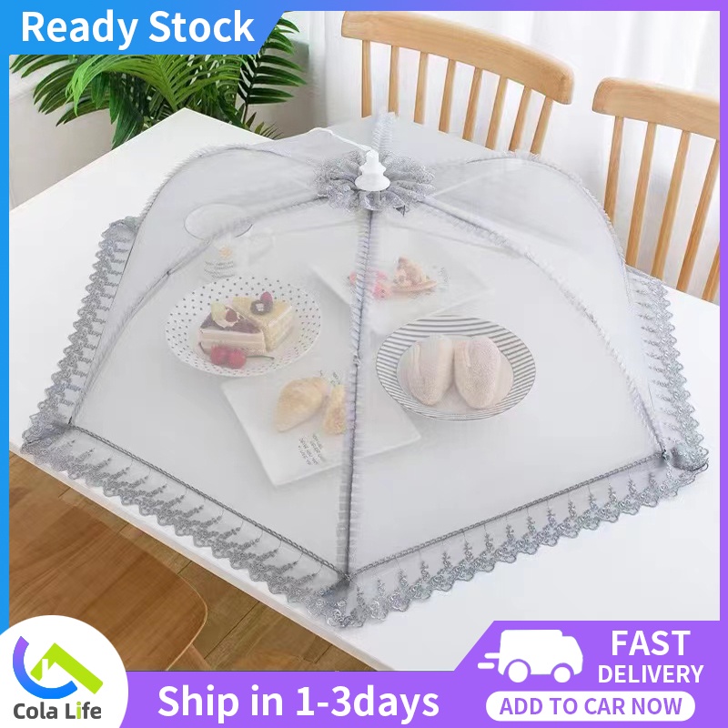 Food Cover Foldable Collapsible Pop Up Food Net Cover Table Food Cover 