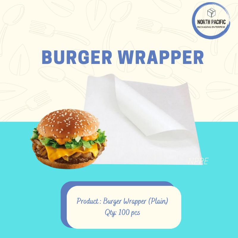 Burger Wrapper - Plain 100pcs | Shopee Philippines