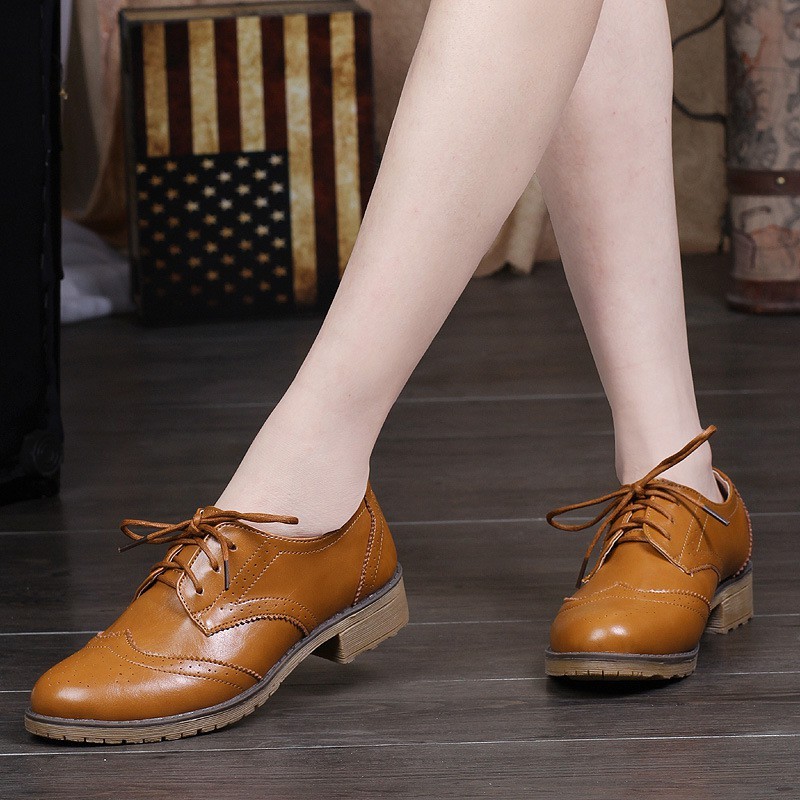 tan oxford shoes womens