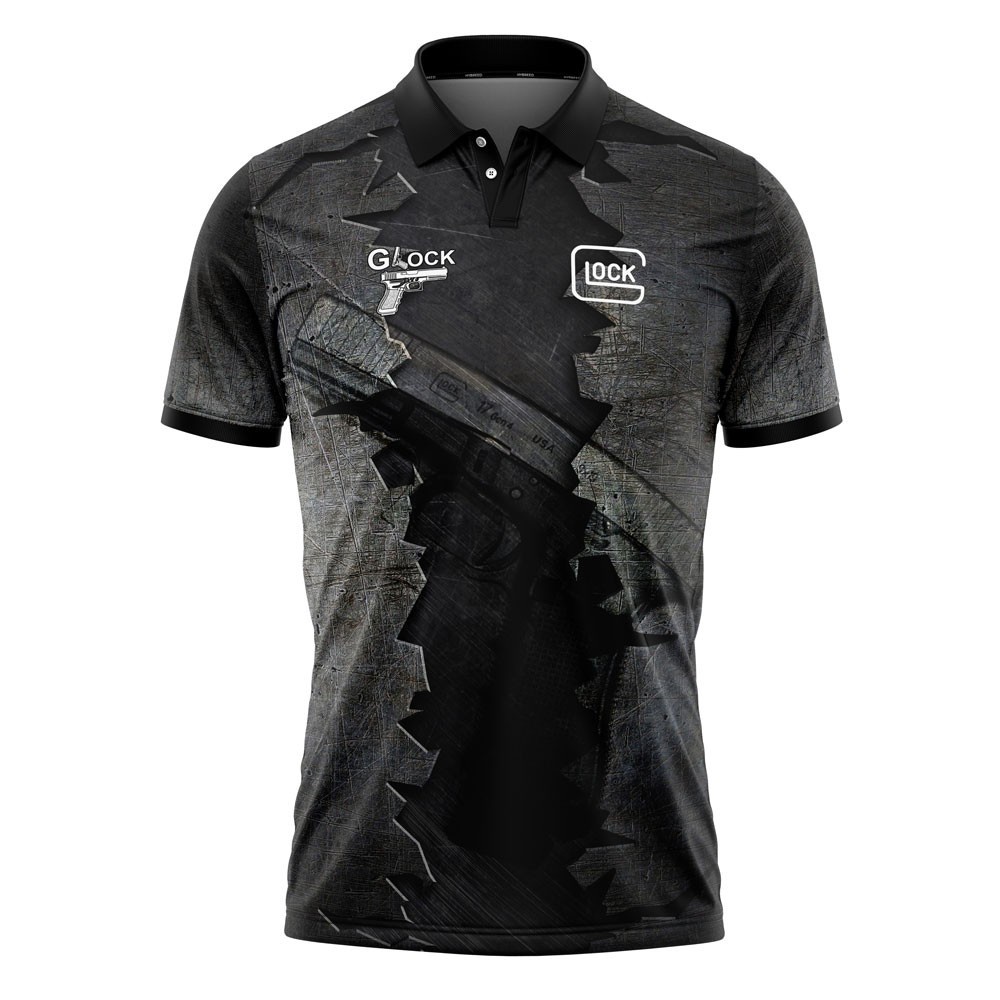 Glock Full Sublimation Poloshirt Shirt # 2 - Excellent Quality Full 