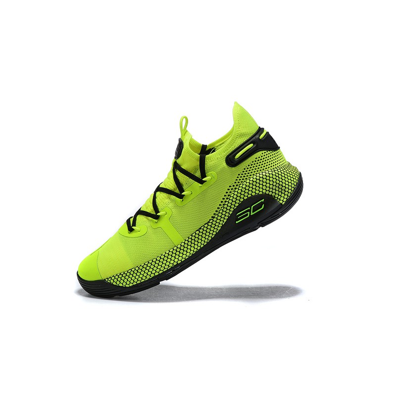 Curry 6 LOW-TOP Fluorescent Green Size 