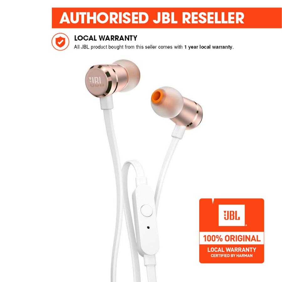 Cemetery east Frown JBL T290 In-ear Headphones (Rose Gold) | Shopee Philippines