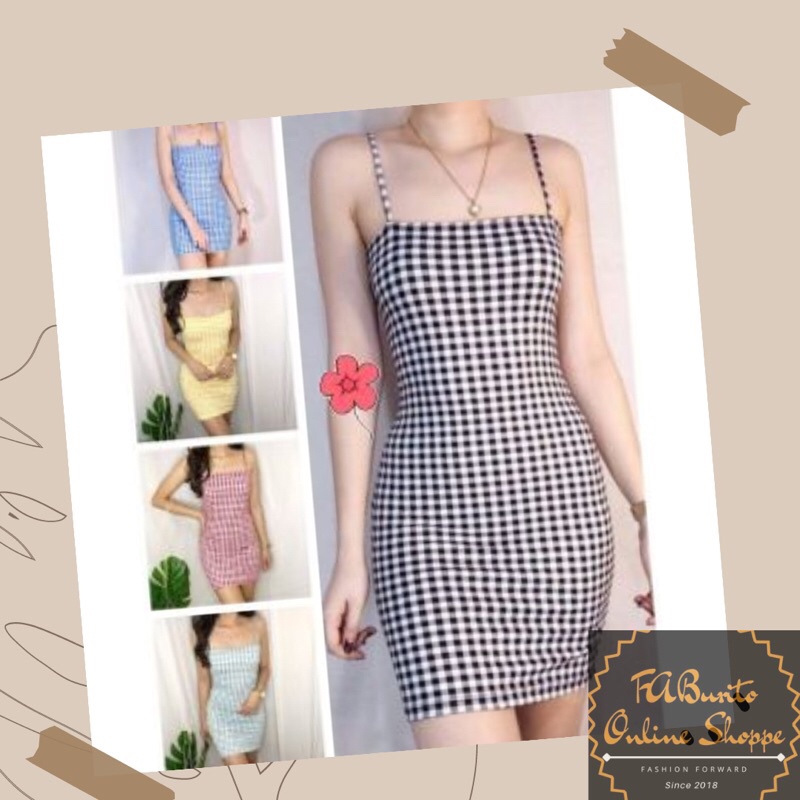 pastel checkered dress